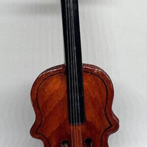 Vintage Wooden‎ Miniature Replica Violin 7.5" Christmas Ornament